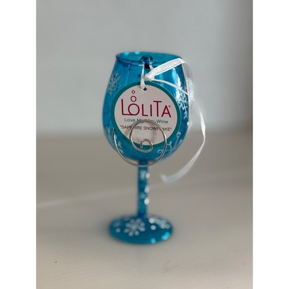 Lolita Sapphire Snowflake Blue Glass Christmas Ornament - Picture 1 of 4